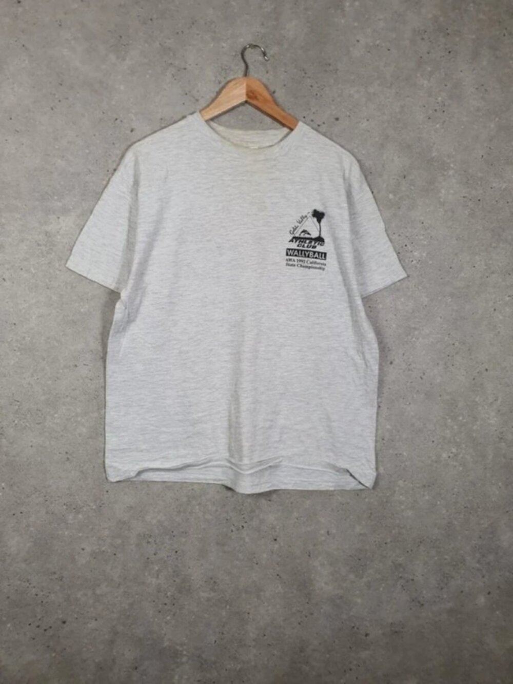 Men’s L Vintage Gray 1992 Wallyball California State Championships Tee Hanes Bee